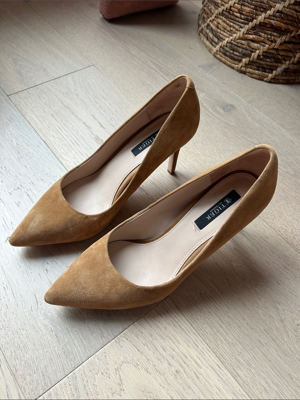 Tiger of Sweden Camel Suede Pointed-Toe Pumps
